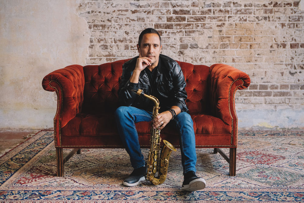Photo of David Caceres, saxophonist